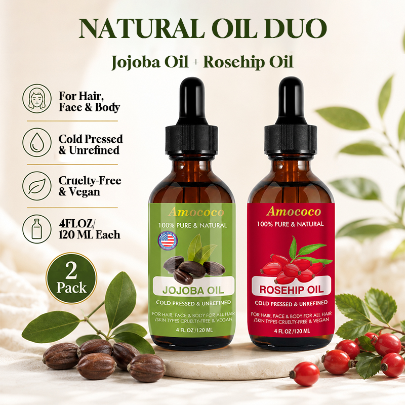 Face Oil Rosehip - Amococo 2 adet Jojoba Yağı ve